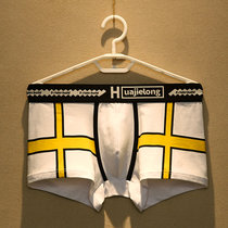 Cotton mens underwear trendy men breathable and comfortable boxer trendy fashion print U convex bag four corner shorts head