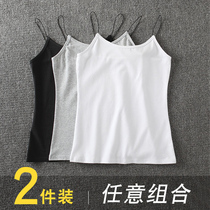 Camcorder vest female spring and summer hundred small belt Korean version of slim black outer wear tight coat bottoming small halter top