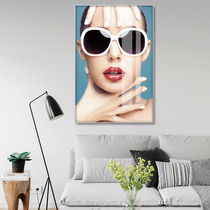 The optician decorate the flagging poster hanging flags anniversary sun glasses sunglasses decorations display props painting