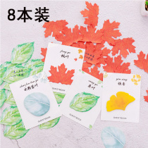 Creative simulation leaves Leaf Post-it notes student red Korean cute hipster N times Post notes