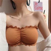 bra strapless non-slip thin cup without sling underwear womens summer thin section big chest small invisible bra