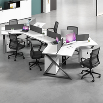 Creative staff desk simple modern 3 6 people screen station simple staff table computer table and chair combination