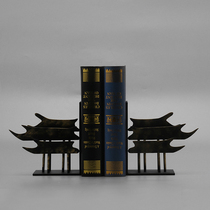 Modern New Chinese Creative Iron Art Zen house eatery Books leaning on decorations Furnishing Books Room Office Desktop Furnishing