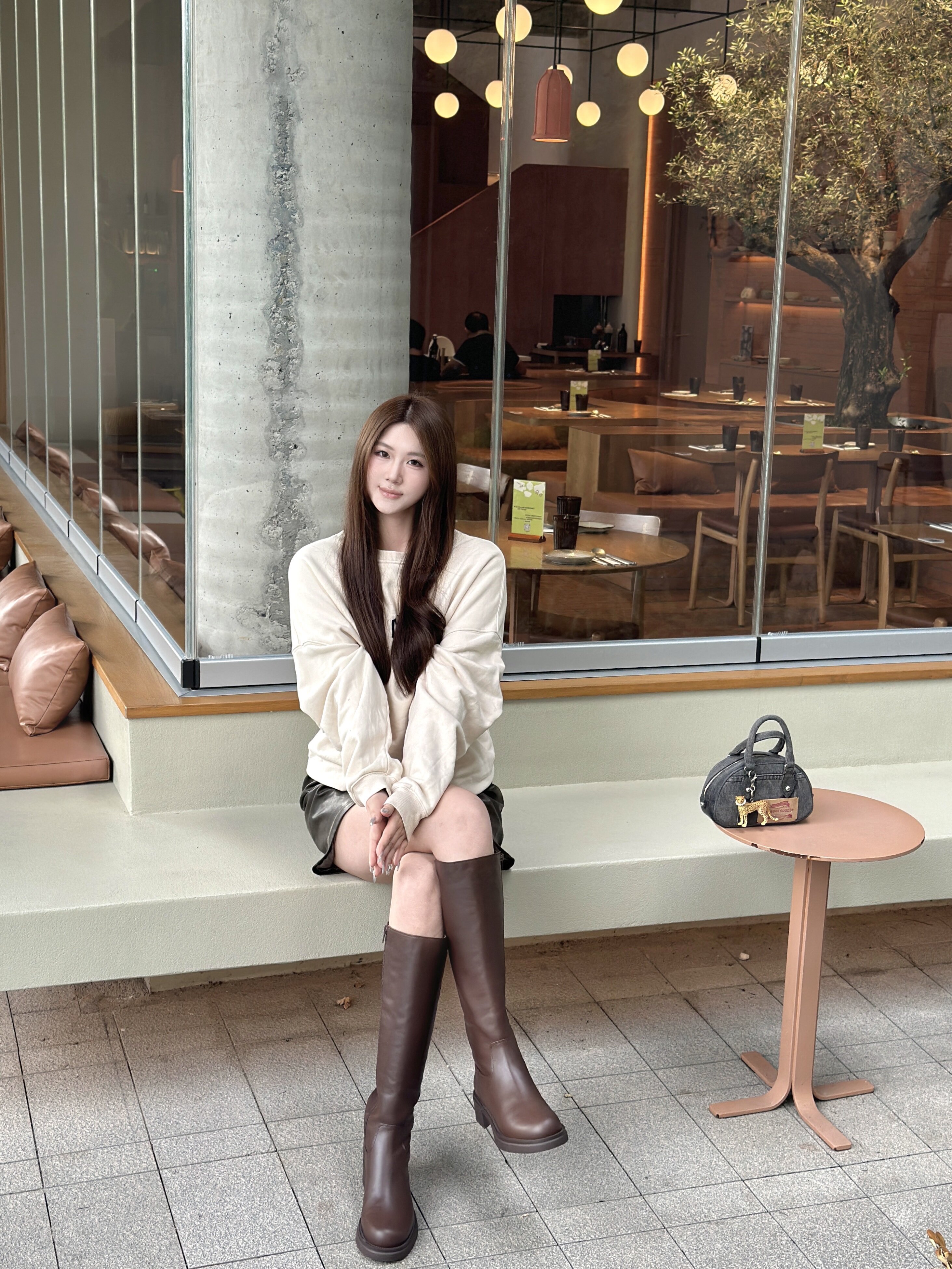 kisscat接吻猫[城市旅人]骑士靴，万茜方枪枪美洋同款真皮皮带扣复古英伦风