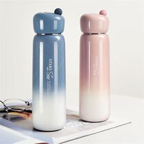 Japanese Harajuku water cup female Korean fresh cute ins Wind Cup Korean personality creative gradient thermos cup