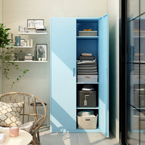 Iron Art Wardrobe Home Bedroom 2m High Balcony Cabinet Rain Protection Sunscreen Locker Modern Minima Single Double Door Containing Cabinet