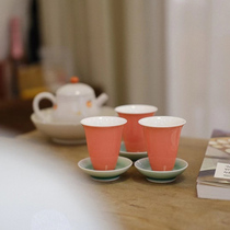 Mu Yunyan Jingdezhen hand drawn embryo spring suit tea cup cup holder ceramic smell Cup kung fu tea set