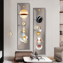 Modern abstract porch decorative painting thin and long vertical plate light luxury hanging painting entrance corridor aisle mural