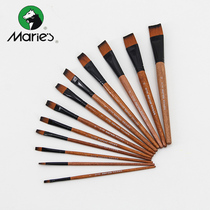 Maries Marley G1706 oil brush single and double number 6 water chalk acrylic flat head brush set