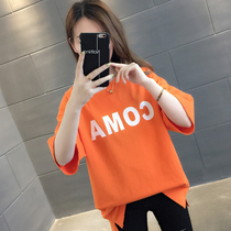 Summer short-sleeved T-shirt womens 2021 New Tide cotton European shirtshirt womens half-sleeved top