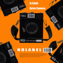 NOLABEL dark wind retro camera bag concave shape small square box design sense diagonal bag new