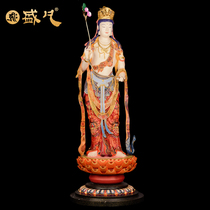 Taiwan Shengfan Manjusri Buddha statue bronze gilt painted sunlight Moonlight Empress Guanyin Dasu to Bodhisattva worship