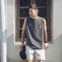 Vest Boy Tide Kanken wearing pure cotton loose basketball cutting fitness tide sports summer sleeveless T-shirt men