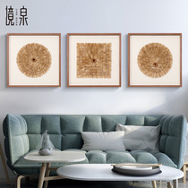Jing Quan simple modern feather decoration painting living room sofa background wall triple painting restaurant physical painting porch hanging painting
