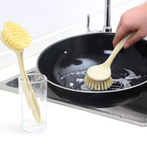  Kitchen non-dirty hand decontamination long handle brush dishwashing brush Hanging sink stove cleaning brush Pot brush Pot brush