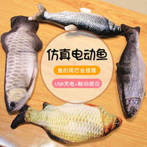 Net red fish toy will move simulation dance run shake swing jump fish coax baby artifact Pat fish coax sleeping boy monster