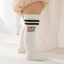 In autumn and winter baby socks male and female baby combed cotton over knee long cylinder cartoon and lean leg socks
