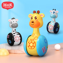 Childrens toy tumbler sliding baby with music glowing Bell early education puzzle story machine 6-9-12 months