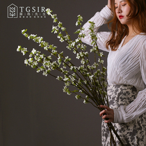 Wild lilac flower simulation flower branches living room ornaments large bunches floor high-grade fake flower decoration flower arrangement shop decoration