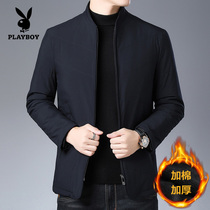 Flowers Playboy in geriatric cotton clothes Mens Dad Clothing Autumn winter 2022 new thickened cotton padded jacket for mens cotton jacket