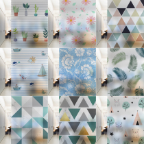 Frosted glass sticker bedroom bathroom window sliding door transparent opaque sunshade anti-peep electrostatic window flower film