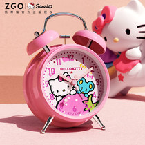 Magic Speed x Hello Kitty Student Alarm Clock 2021 New Girl Cute Bedside Clock Children Cartoon Electronic Alarm Alarm Girl