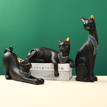 Shadow lover Nordic simple home TV cabinet entrance decoration Resin ornaments Pharaoh Cat auspicious meaning