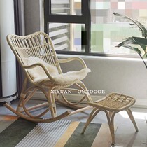 Lazy rocking chair Balcony Adult nap Indoor living room Simple rattan recliner Leisure bed and Breakfast rocking chair Nordic ins