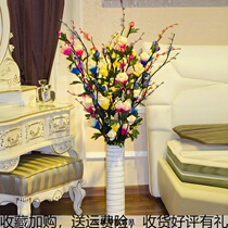 Floor simulation flower leaf vein dried flower fake flower decoration dry high-grade flower peony ornaments set living room large decorative bouquet