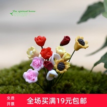 Moss micro landscape jewelry simulation flower Calla lily tulip DIY assembly small ornaments