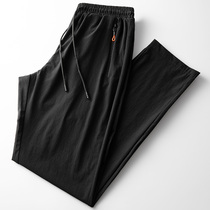Mens ladies outdoor ice silk elastic big code hiking womens speed dry pants Summer women mens thin running casual pants