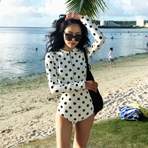 Diving suit female jellyfish clothes floating clothes long sleeve sunscreen hot spring swimsuit sexy thin belly covered belly swimsuit women