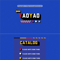 (Fashion color matching) creative font design popular entertainment display PPT template creative colorful graffiti Europe and America