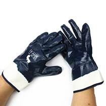 Full-hanging glue oil resistant Nitrile Rubber Gloves Soaked Gum Large Canvas Lauding Gloves Abrasion Resistant Anti-Slip Protective Gloves Repair