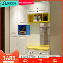 Simple modern shoe cabinet locker partition cabinet multifunctional porch cabinet Locker shoe stool stool large capacity hall cabinet