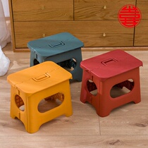 Thickened plastic folding stool Household chair Adult train Maza childrens small bench Outdoor portable fishing stool