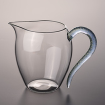 Glass justice cup set one-body thickness and heat-resistant tea cup Japanese kung fu tea set single with a tea divider
