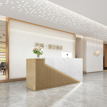 Cash register counter simple modern clothing store small bar table beauty salon imitation marble front desk reception desk