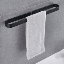 Multi-Perforation Free Space Aluminum Towel Rack Bathroom Towel Rod Single Bath Towel Rack Toilet Bathroom Towel Hanging