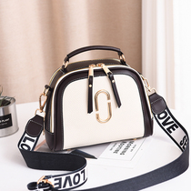 Tide Card Genuine Leather Handbag Woman 2022 new Korean version Fashion single shoulder Skew Satchel 100 Hitch Casual Lady Small Square Bag