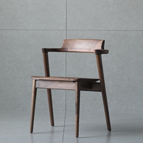  Black walnut full solid wood book chair Household simple modern dining chair New Chinese chair comfortable backrest chair Study furniture