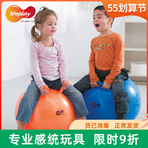 Seven colors flower young teach Taiwan import WEPLAY Kindergarten Sensation Trainer Material Bounce Ball Goat Horn Ball Yoga Ball