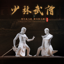 Dragon creative ceramics Shaolin monk figure ornaments living room entrance wine cabinet club Tea Room soft decoration crafts