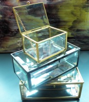  Edging glass jewelry box Eternal glass greenhouse Wedding gift storage display box Lover gift box