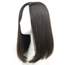 Xiu Er Zhenpin folding needle wig Female real hair headgear fashion British style Full hand woven long straight hair realistic customization