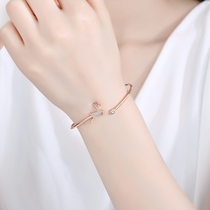 New Deer has your 925 couple bracelet female small net red crystal bracelet student simple cold wind first jewelry