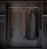  Wardrobe lifting hanger Wardrobe push-pull hydraulic pull-down trouser rack buffer multi-function telescopic clothes rod hanger