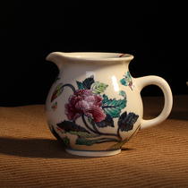 Taiwan Li Cunren Cunren Tang hand-painted pastel flower male Cup ceramic tea sea antique style