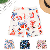 New Mens Couple Beach Pants Sao Qi loose casual quick dry flat corner seaside resort hot spring swimming shorts