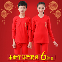 New Year's Rabbit Big Red Children's Zodiac Year Underwear Underwear Set 100% Cotton 13 Year Old Girls' Underwear Pants